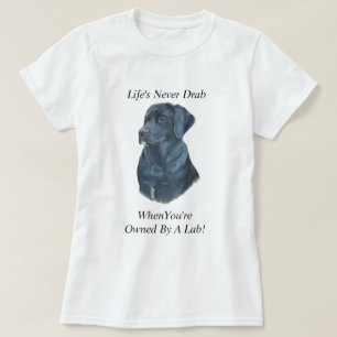 zwarte labrador dog portret originele leutslogan t-shirt