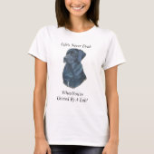 zwarte labrador dog portret originele leutslogan t-shirt (Voorkant)