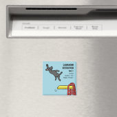 Zwarte labrador duiken magneet (Insitu (Vaatwasser))