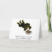 Zwarte labrador en donuts! kaart (Achterkant)