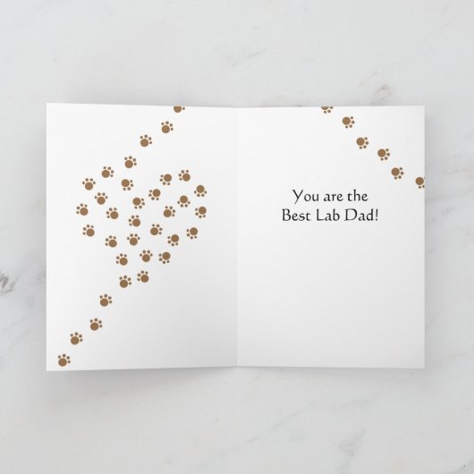 Zwarte labrador en vader 2 kaart (Binnen)