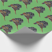 "ZWARTE LABRADOR EN ZWANGER" CADEAUPAPIER (Hoek)