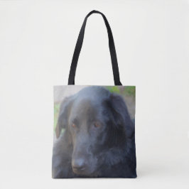Zwarte Labrador Expressieve Ogen Hond Art Tote Bag