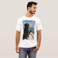 Zwarte Labrador "Gaan vissen" leuk