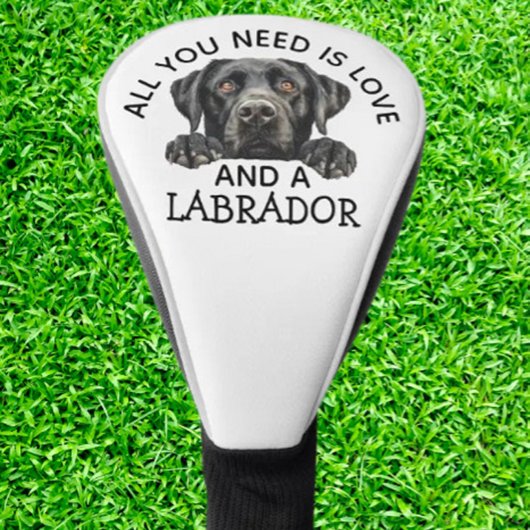 Zwarte Labrador  Golfheadcover