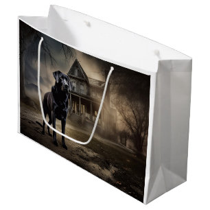 Zwarte Labrador Halloween Verschrikkelijk Groot Cadeauzakje