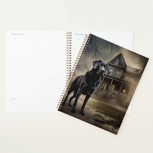 Zwarte Labrador Halloween Verschrikkelijk Planner (Display)