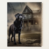 Zwarte Labrador Halloween Verschrikkelijk Planner (Achterkant)