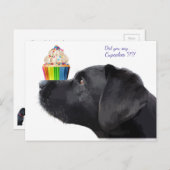 Zwarte Labrador - Heb je Cupcakes gezegd - Hondenl Briefkaart (Voorkant / Achterkant)