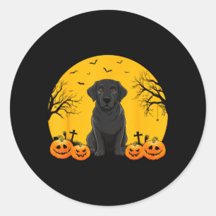 Zwarte Labrador-hondenliefhebbers Mannen Vrouwen K Ronde Sticker
