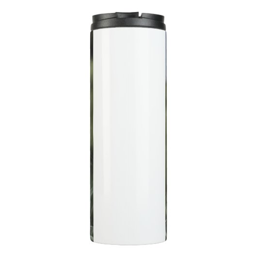 Zwarte labrador-hondenrobot thermosbeker (Achterkant)