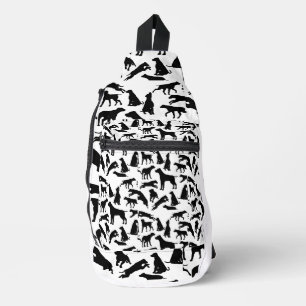 Zwarte Labrador Huisdier Ouder Dagelijkse Print Ru Sling Bag