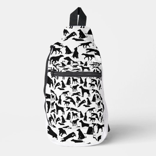 Zwarte Labrador Huisdier Ouder Dagelijkse Print Ru Sling Bag (Voorkant)