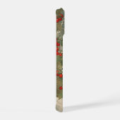 Zwarte labrador in de winter iPhone 15 case (Rechterkant)