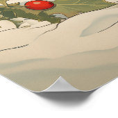 Zwarte labrador in de winter poster (Hoek)