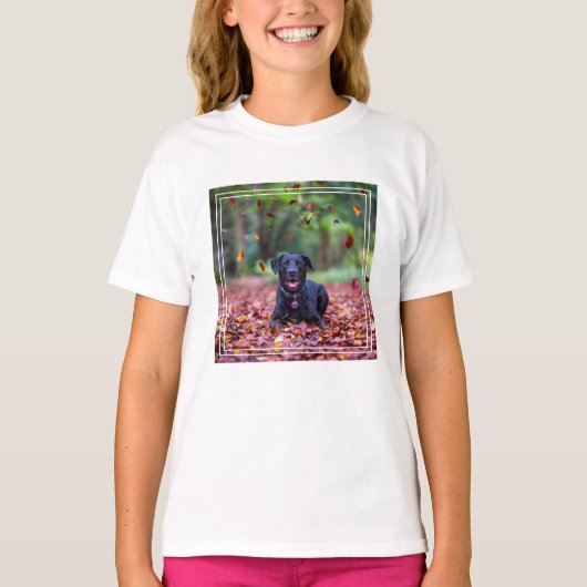 Zwarte labrador in valleien t-shirt (Voorkant)