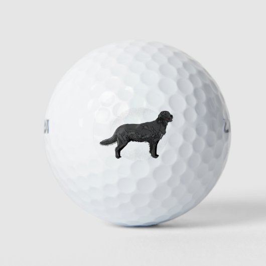Zwarte Labrador - Jachthond Golfballen (Voorkant)