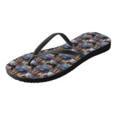 Zwarte Labrador Kerst Feestelijke Periode  Teenslippers (Schuin)