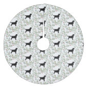 Zwarte labrador - Kerstfeestdag - Dog Black Lab Fleece Kerstboom Rok (Voorkant)