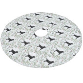 Zwarte labrador - Kerstfeestdag - Dog Black Lab Fleece Kerstboom Rok (Gekanteld)