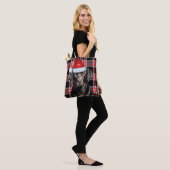 Zwarte Labrador Kersthond Seizoensruit Tote Bag (Op model)
