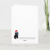 Zwarte Labrador-kerstkaart Feestdagen Kaart (Achterkant)