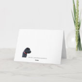 Zwarte Labrador-kerstkaart Feestdagen Kaart (Achterkant)