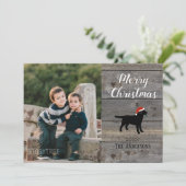 Zwarte labrador kerstkaart Sjabloon (Staand voorkant)