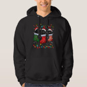 Zwarte labrador kerstsokken hoodie (Voorkant)