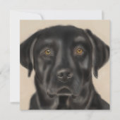 Zwarte Labrador kunstkaart (Voorkant)