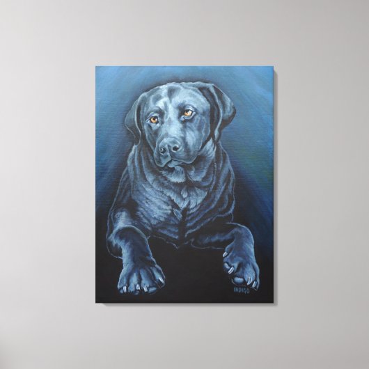 Zwarte Labrador Kunstprint Engelse Retriever Print (Voorkant)