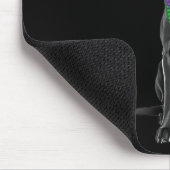 Zwarte Labrador Mardi Gras kostuum kralen masker Muismat (Hoek)