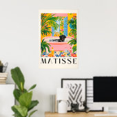 Zwarte Labrador Matisse Print Grappige Tropisch (Thuiskantoor)