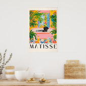 Zwarte Labrador Matisse Print Grappige Tropisch (Keuken)