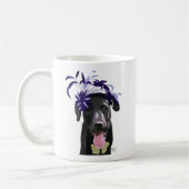 Zwarte labrador met blauw filter koffiemok (Links)