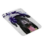 Zwarte labrador met blauw filter magneet (Rechterzijde)