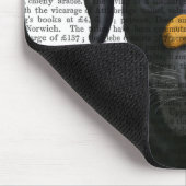 Zwarte labrador met bot op neus muismat (Hoek)