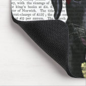 Zwarte labrador met groene fascinator muismat (Hoek)