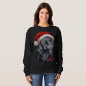 Zwarte labrador met Kerstmis Trui (Voorkant volledig)