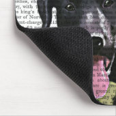 Zwarte labrador met partijPet Muismat (Hoek)