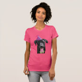 Zwarte labrador met partijPet T-shirt (Voorkant volledig)