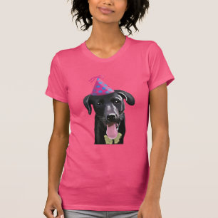 Zwarte labrador met partijPet T-shirt