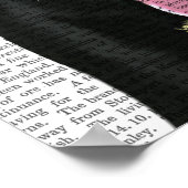 Zwarte labrador met rode bol aan kop poster (Hoek)