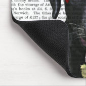 Zwarte labrador met rode smeltkroes muismat (Hoek)