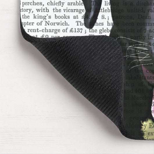 Zwarte labrador met rood Pet Muismat (Hoek)