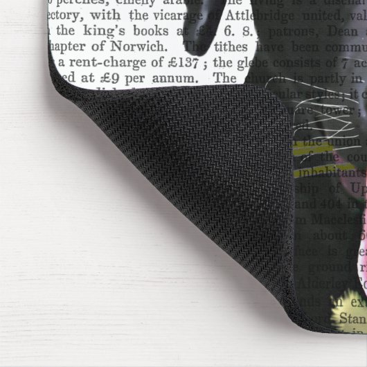 Zwarte labrador met Rozen 2 Muismat (Hoek)