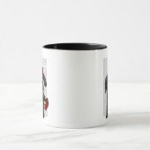 Zwarte labrador met Rozen Mok (Midden)