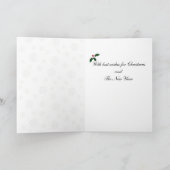 Zwarte Labrador met Santa Hat Sneeuwland Feestdagen Kaart (Binnen)