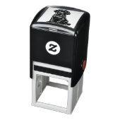 Zwarte Labrador met Strik Mopshond Rubber Stempel (Product)