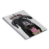 Zwarte labrador met Tiara Notitieboek (Rechterzijde)
